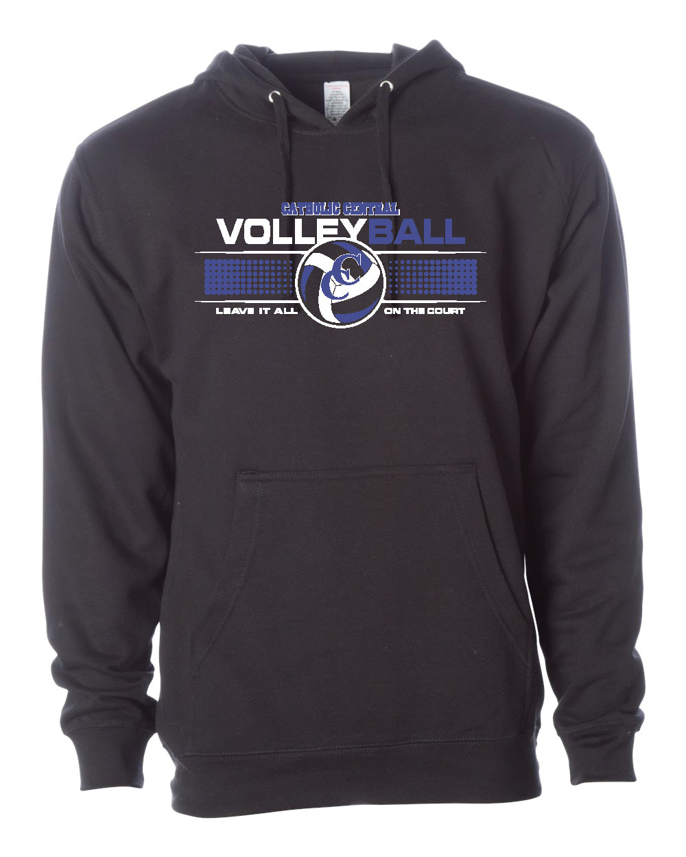 CC Volleyball Black Hooded Sweatshirt